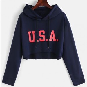 USA crop top. Never worn
